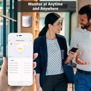 Motion PIR Sensor, REQUIRES HUB, Zigbee Connection, Wireless Mini Contact Sensor for Alarm System and Smart Home Automation, works with Smart life, Alexa and Google home (Motion PIR Sensor)