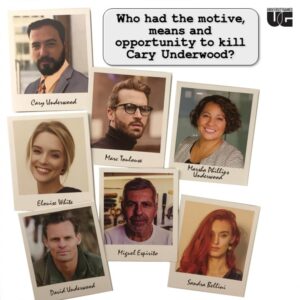 Murder Mystery Party Underwood Cellars, Interactive Murder Mystery Case File Game for 1 or More Players, Ages 14 and Up