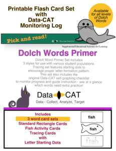 dolch primer sight word flash cards