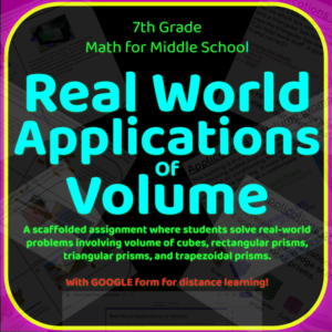 real world applications of volume + google form for distance learning