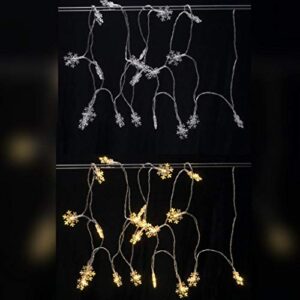 Christmas Snowflake String Lights 20LED-(2M/6.56ft), 2 Lighting Modes for Home Garden Party Centerpiece Decoration