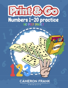 numbers 1-20 practice | worksheet bundle | grades k-2 | no preparation packet | classroom, distance learning, homeschool