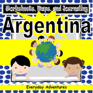 argentina notebooking pages, worksheets, and maps for grades 3 though 6