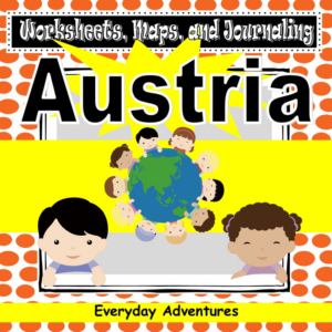 austria notebooking pages, worksheets, and maps for grades 3 through 6