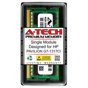 a-tech 4gb ram for hp pavilion g7-1317cl | ddr3 1333mhz sodimm pc3-10600 204-pin non-ecc memory upgrade module
