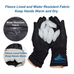 Skating Spirit Figure Skating Gloves for Kids and Adults, Padded Gel Palm Protection Water Resistant Warm Touchscreen Non Slip (M)