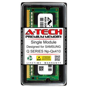 a-tech 4gb ram for samsung q series np-qx410 | ddr3 1333mhz sodimm pc3-10600 204-pin non-ecc memory upgrade module