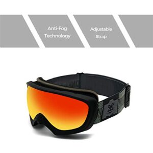 MONKEY FOREST Ski Goggles Snowboard, 100% UV Protection Snowmobile Goggles Men Women for Youth