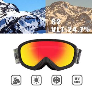 MONKEY FOREST Ski Goggles Snowboard, 100% UV Protection Snowmobile Goggles Men Women for Youth