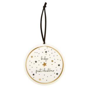 stephan baby that's all collection baby's 1st christmas ceramic ornament, tree with gold star