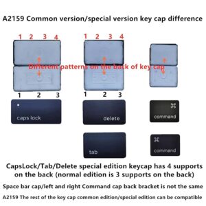 New Replacement Keyboard Keycaps,Full Set of US Replacement Keycaps QWERTY for MacBook Pro Retina 13" 15" A1989 A1990 A1932 2018-2019 Year