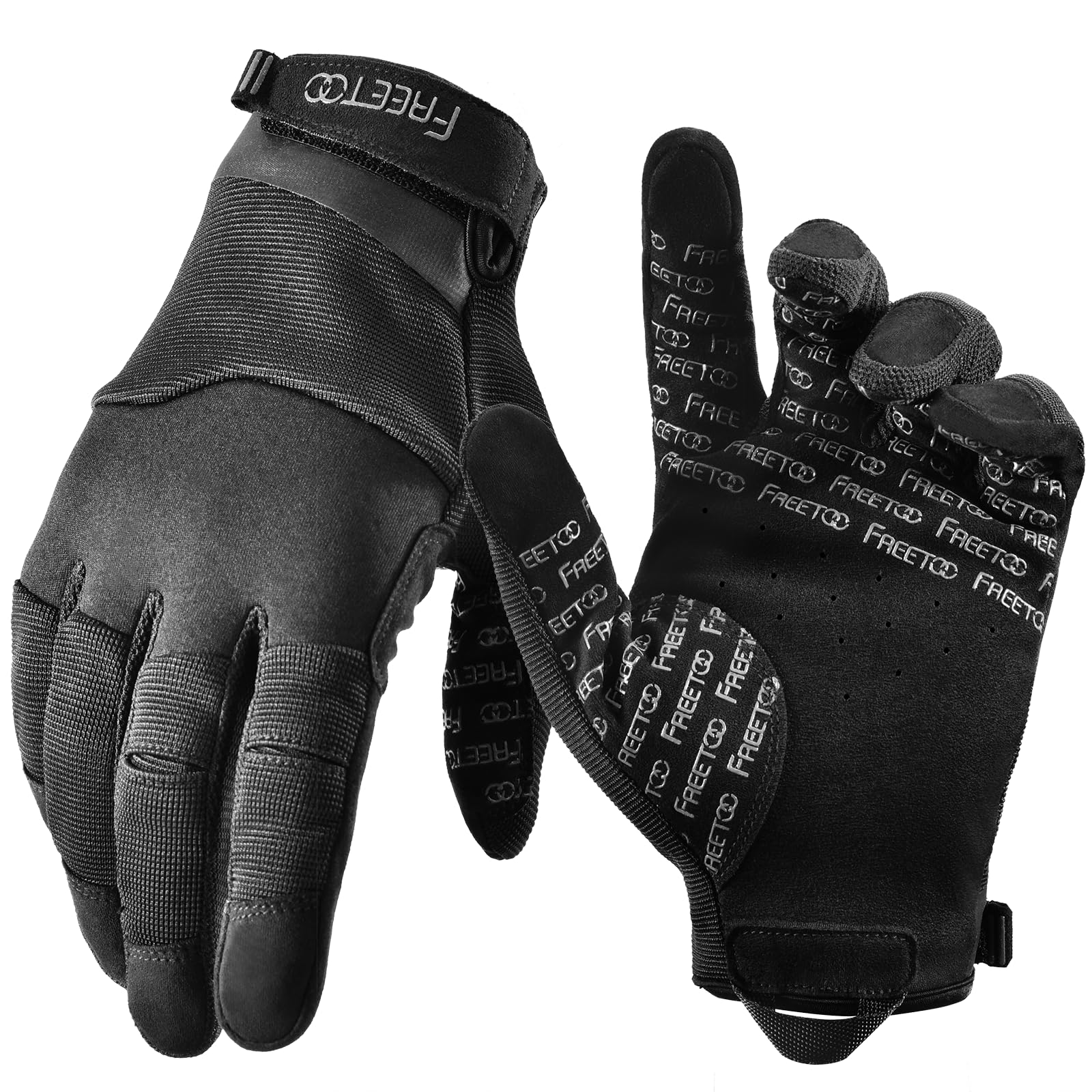 FREETOO Touch Screen Protective Gloves for Men Dexterou Anti Grip Working Gloves for Driving Wild Anti Vibration Gloves