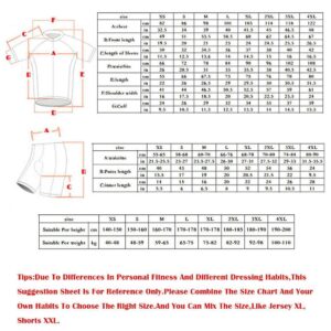 MOXILYN Mens Cycling Jersey MTB Clothes Cycling Kit Bike Shirts and Cycling Bibs Short with 20D Gel Pad Biking Clothing Set