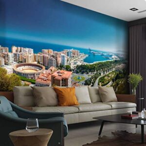 Kanworse Malaga Spain Cityscape View of Malaga Plaza De Toros De Ronda Canvas Print Wallpaper Wall Mural Self Adhesive Peel & Stick Wallpaper Home Craft Wall Decal Wall Poster Sticker for Living Room