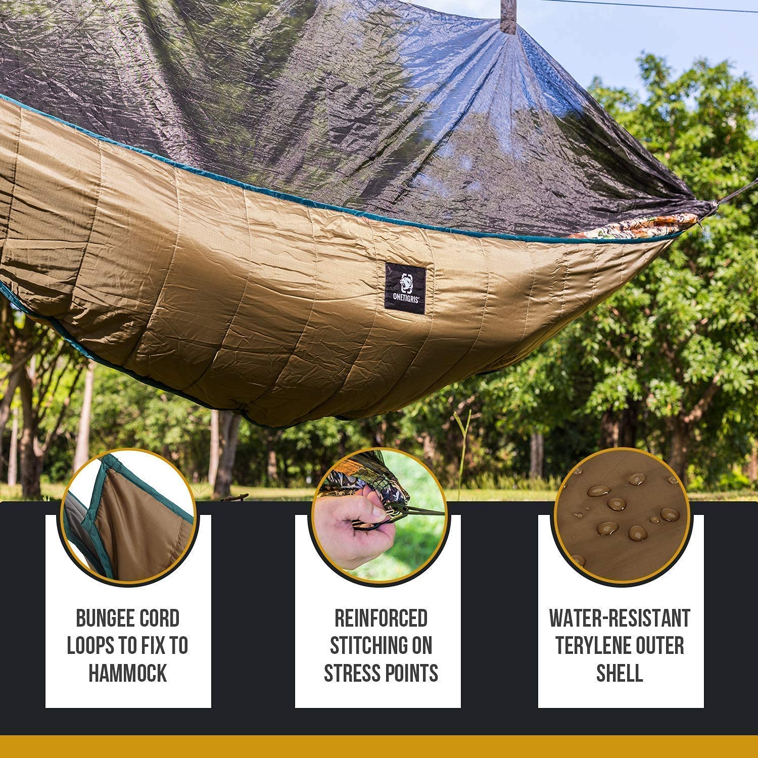 OneTigris Hideout Hammock Underquilt + KOMPOUND Camping Hammock