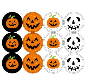 120 pcs halloween sealing sticker ghost pumpkin stickers adhesive label stickers round sealing decals candy bag gifts wrapping stickers packaging envelope seals