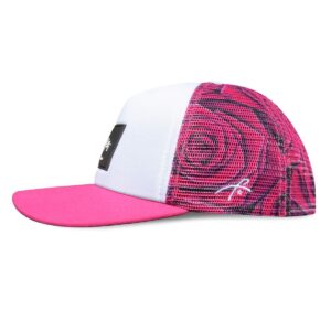 grace folly kids trucker hat youth baseball cap for boys & girls 5-12 years old (kids, pink rose)