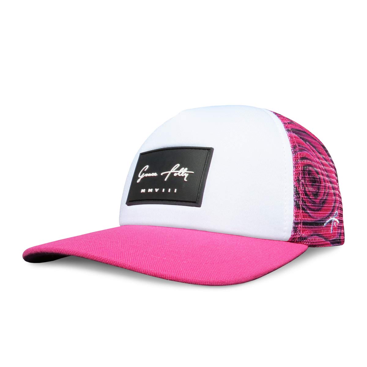 Grace Folly Kids Trucker Hat Youth Baseball Cap for Boys & Girls 5-12 Years Old (Kids, Pink Rose)