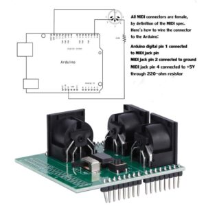 PCB MIDI Adapter Board Module Digital Interface Adapter Testing Accessories