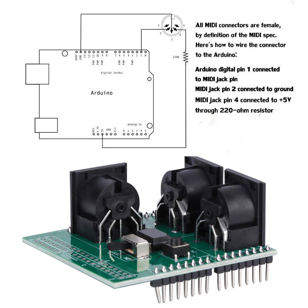 PCB MIDI Adapter Board Module Digital Interface Adapter Testing Accessories