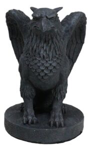 ebros gift mythical winged griffon griffin eagle lion gargoyle statue faux stone resin home decor figurine 6.75" tall gothic sculptures statues and figurines might and magic heroes and royalty symbol