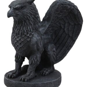 Ebros Gift Mythical Winged Griffon Griffin Eagle Lion Gargoyle Statue Faux Stone Resin Home Decor Figurine 6.75" Tall Gothic Sculptures Statues and Figurines Might and Magic Heroes and Royalty Symbol