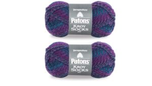 patons kroy socks fx yarn, 2-pack, celestial colors