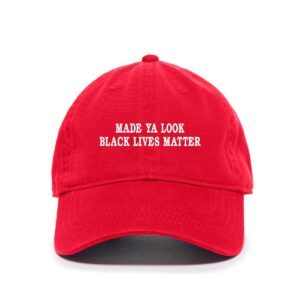 tech design made ya look black lives matter baseball cap embroidered cotton adjustable dad hat