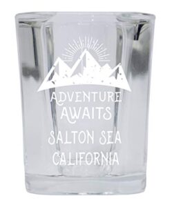 salton sea california souvenir laser engraved 2 ounce square base liquor shot glass adventure awaits design