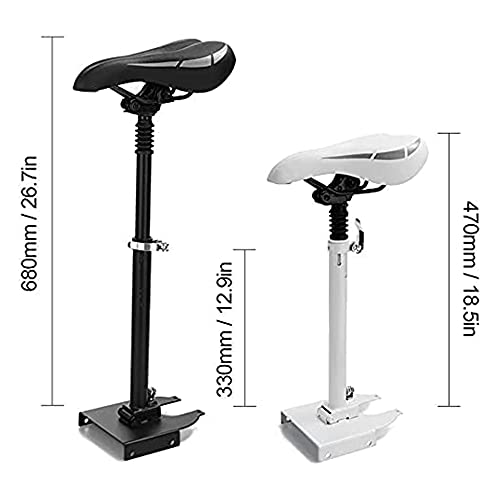 WELLSTRONG Electric Scooter Folding seat Universal seat Free Punch Saddle seat Replacement for Mijia M365,White