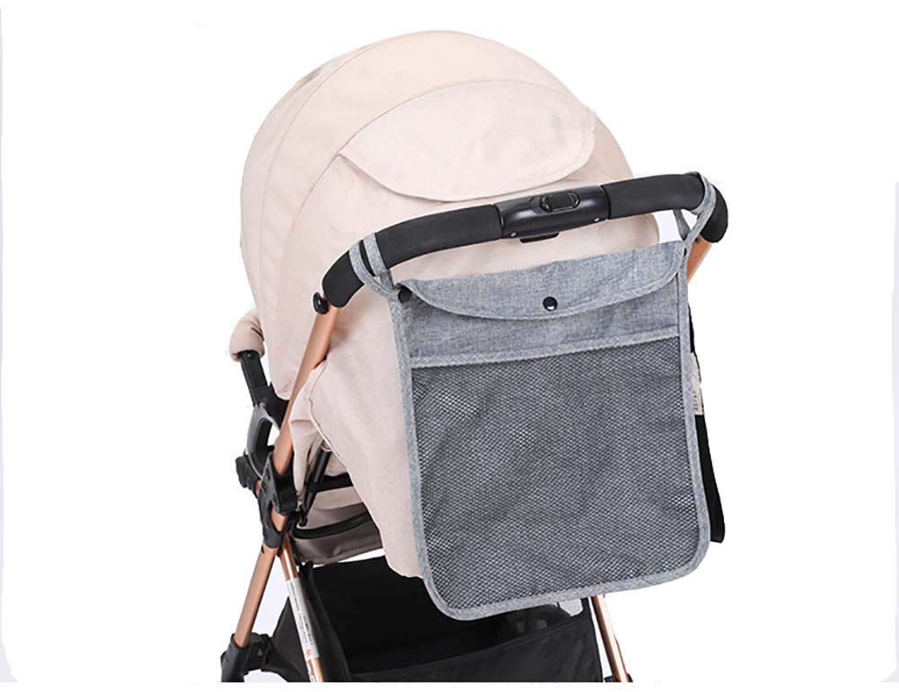 Baby Stroller Organizer with two Storage Pockets front mesh pocket-for bottles nappy baby cloth Diaper storage,Secure Straps, Detachable webbing easy crab strollers