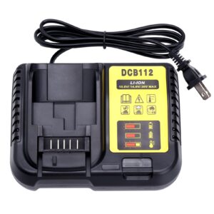 yongcell 12v-20v and 60v max battery charger replacement for charger dcb112 dcb115 dcb118 dcb107 compatible with 20v 60v max lithium battery dcb206 dcb120