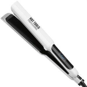 hot tools pro artist nano ceramic hair straightener | for smooth, straight hair (1-1/2 in)