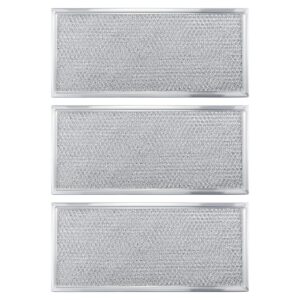 beaquicy w10208631a microwaves grease filter approx. 13" x 6"- replacement for whirlpool ge microwaves 3 pack