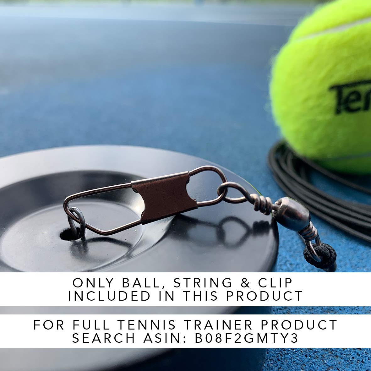 Tennis Pro Tennis Trainer Replacement Ball | ITF Tournament Grade Tennis Ball | Professional Choice Tennis Rebounder Ball | Tennis Ball on a String | Quick Clip and Anti-tangle Technology