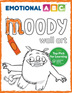 emotional abcs coloring pages: wall art