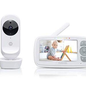 Motorola EASE34 Video Baby Monitor - 4.3-Inch Color Display Parent Unit, 2-Way Talk Audio, 5 Lullabies -Infrared Night Vision, Room Temperature Monitoring, Digital Zoom, 1000ft Long Range