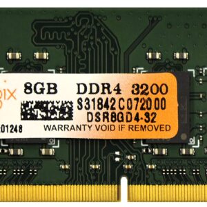 DOLGIX 8GB Single DDR4 3200(PC4-25600) X8 Unbuffered SODIMM 260-Pin Laptop Memory