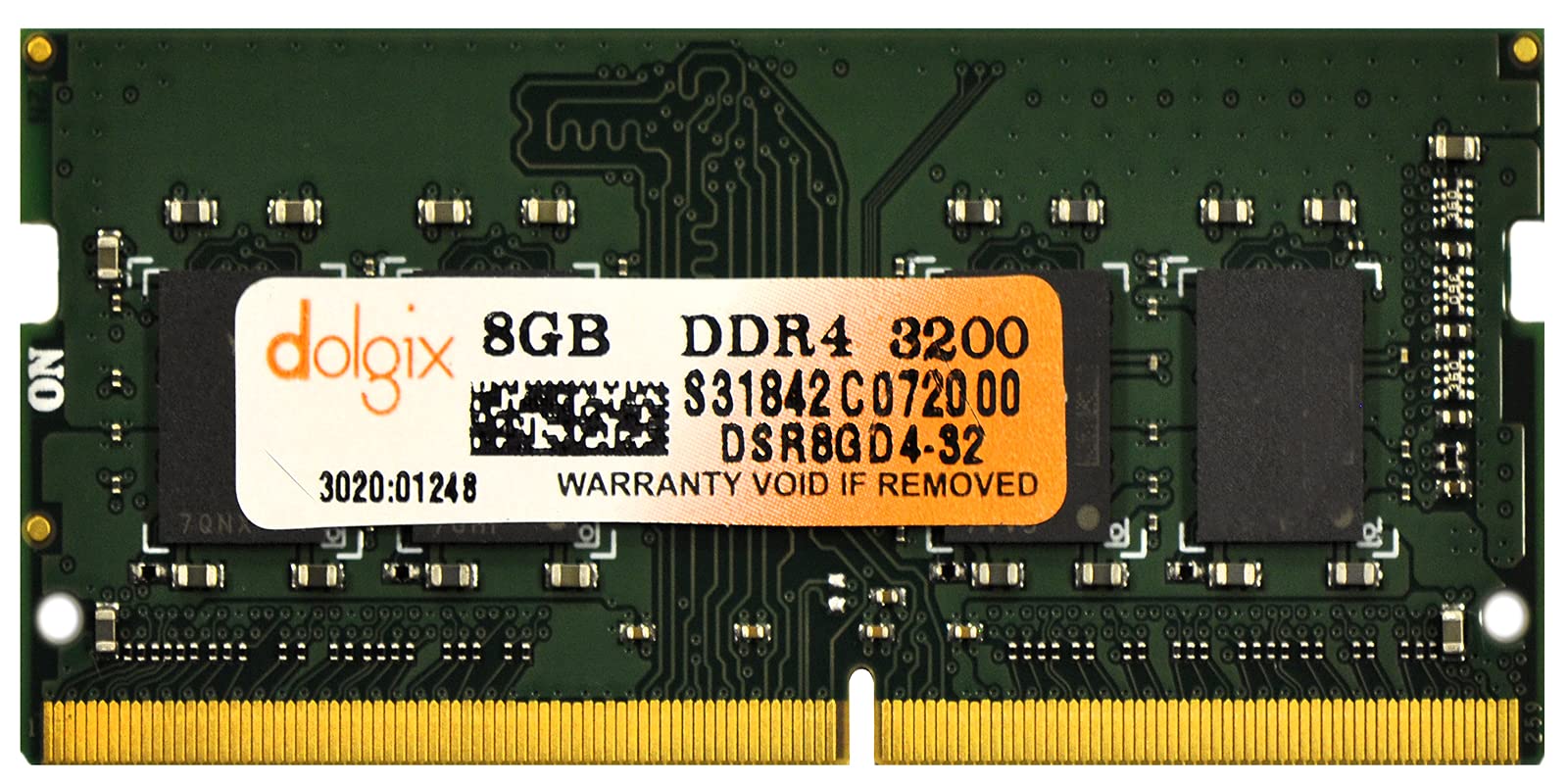 DOLGIX 8GB Single DDR4 3200(PC4-25600) X8 Unbuffered SODIMM 260-Pin Laptop Memory