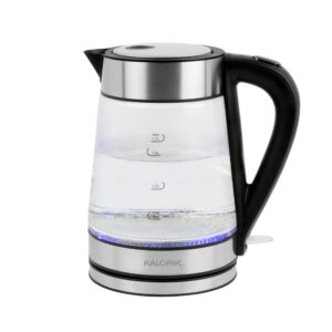 kalorik 1.7l rapid boil electric kettle with blue led, in stainless steel (jk 46670 ss)