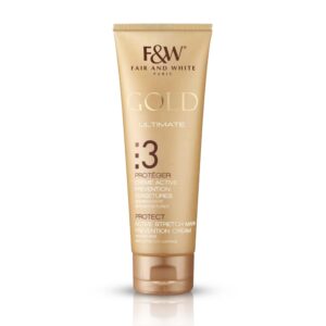 fair & white gold cream 4.4 fl oz / 125 ml, formulated to remove stretch marks with shea butter and glycerin