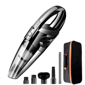 szfy handheld vacuum cordless portable wet dry vacuum cleaner for car home pet hair with filter rechargeable 2200mah lithium battery 120w 4500pa powerful suction (black)