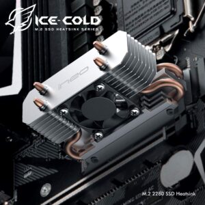 ineo M.2 2280 PCIe 5 SSD Rocket Heatsink Built-in Cooling Fan [M3]