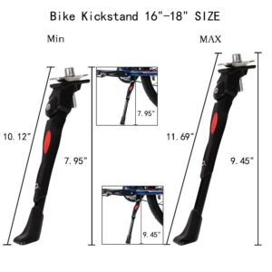 Yeipower Bike Bicycle Kickstand Adjustable-Center - Adjustable 16 18 20 22 24 26 Inch for Kids Adult Trek Mountain Bike Road Bicycle