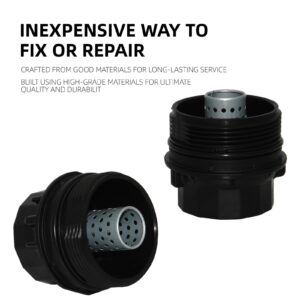 Oil Filter Housing Cap Assembly 15620-37010 1562037010 Fits for 2009-2016 To-yota Co-rolla Matr-ix Pr-ius 2011-2016 Lexus CT200h S-cion xD iM Replaces 917-039 19185631 ENP4118 by Sikawai