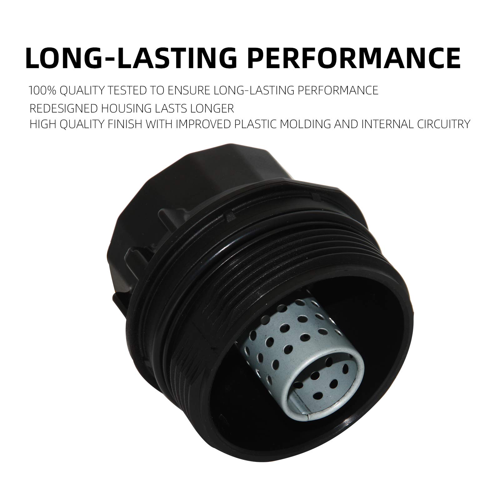 Oil Filter Housing Cap Assembly 15620-37010 1562037010 Fits for 2009-2016 To-yota Co-rolla Matr-ix Pr-ius 2011-2016 Lexus CT200h S-cion xD iM Replaces 917-039 19185631 ENP4118 by Sikawai