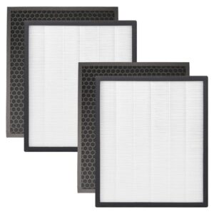 lv-pur131 replacement filters compatible with levoit air purifier models lv-pur131s and lv-pur13, lv-pur131-rf, 2 pack true hepa and activated carbon filters