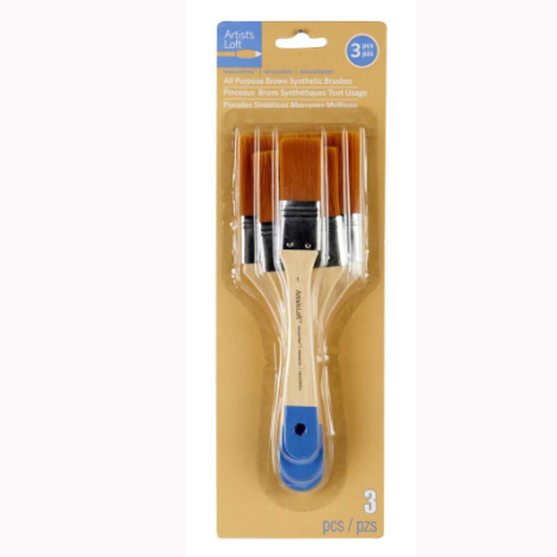 Brushes Artist's Loft Necessities All-Purpose Brown Synthetic