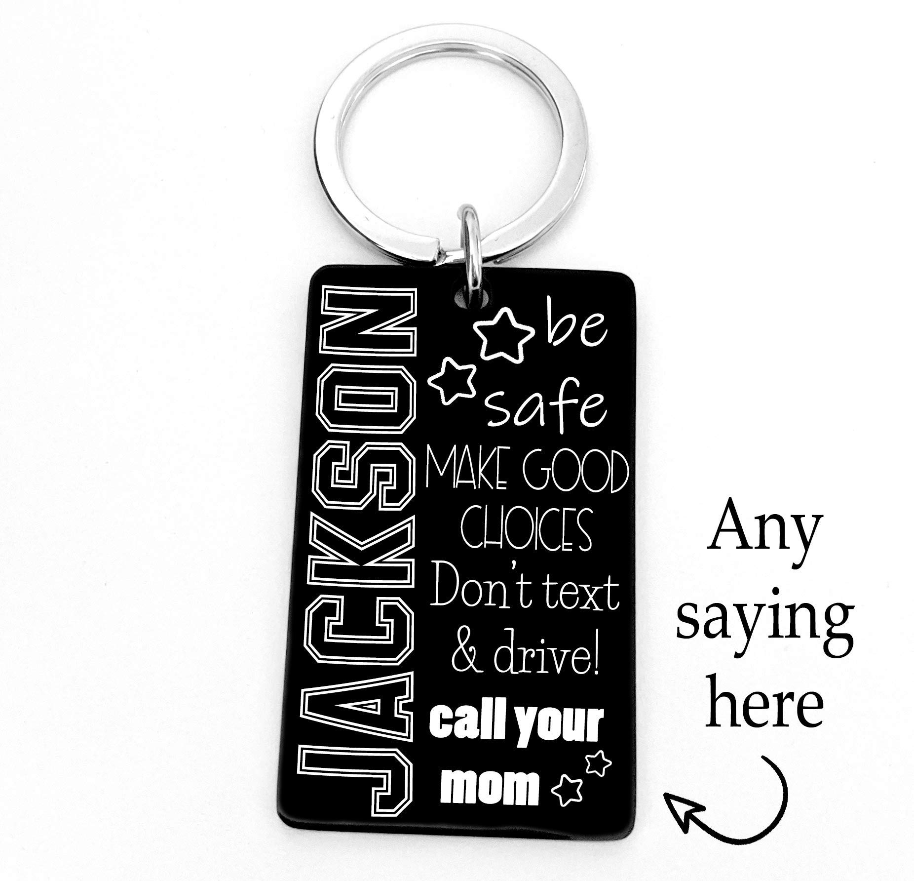 Teen Son Gift, Sweet Sixteen Gift, Teenager Gift, New Driver Key Chain, Drive Safe, Make Good Choices, Birthday Gift, Boy Key Chain