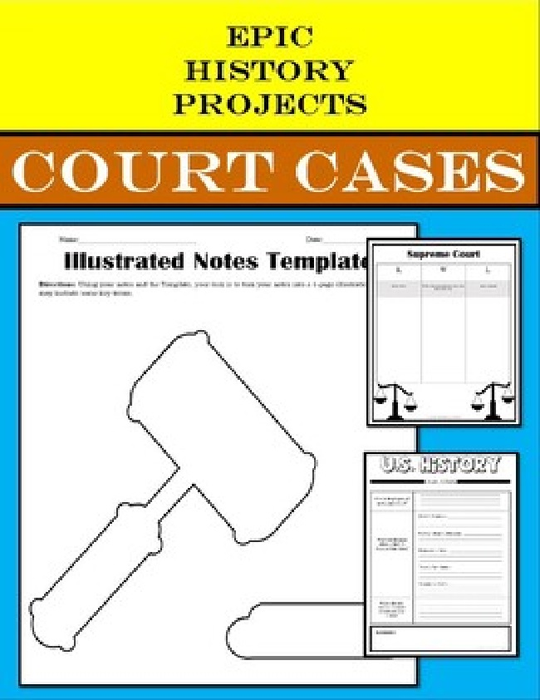 World History: Supreme Court Cases - Mini Lesson & Illustrated Notes Activity